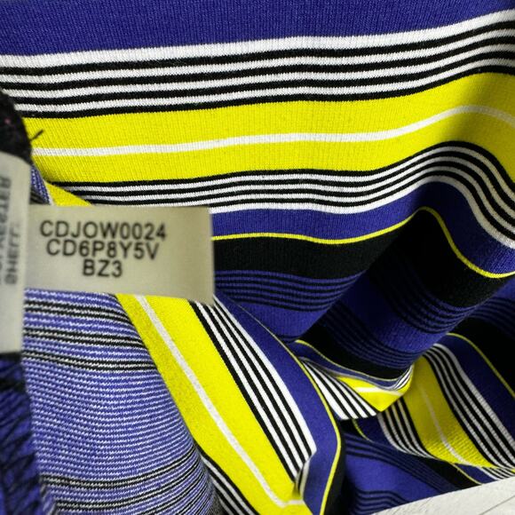 Calvin Klein Women's Stripes Shift Dress Blue Yellow Black Size 8 Above Knee - Picture 6 of 11